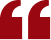 Red quotation marks on black background.